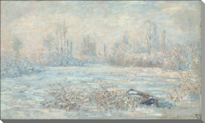 Купить и печать на заказ Картины на холсте Клод Моне Frost near Vetheuil
