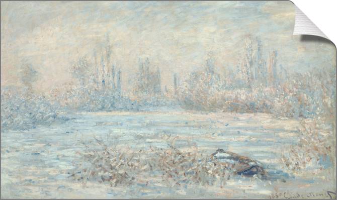 Купить и печать на заказ Картины на холсте Клод Моне Frost near Vetheuil