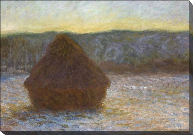 Paintings on canvas Claude Monet Grainstack, Thaw, Sunset