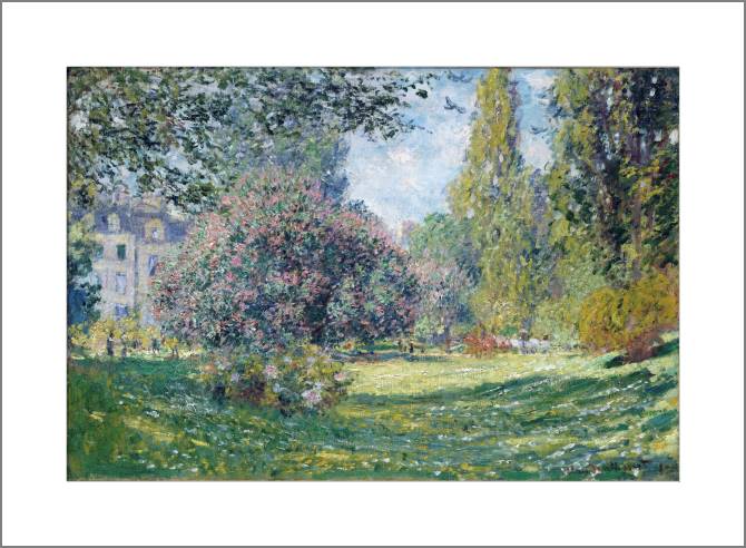 Купить и печать на заказ Картины, фото с паспарту Клод Моне Parc Monceau, Paris
