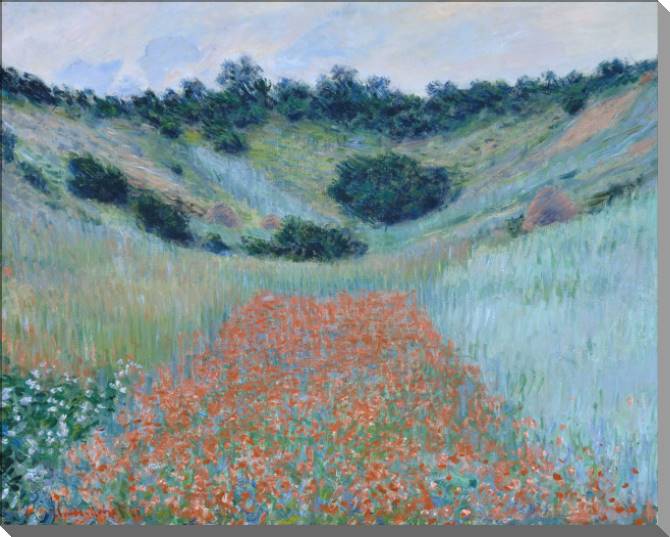 Paintings on canvas Claude Monet Poppy Field in a Hollow near Giverny