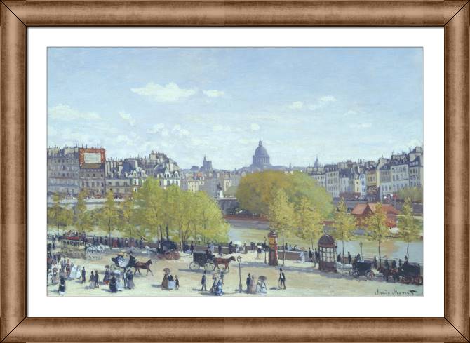 Картины в рамке, багете Claude Monet the Quai du Louvre