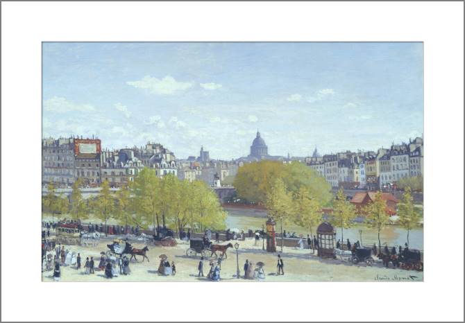 Купить и печать на заказ Картины, фото с паспарту Клод Моне Quai du Louvre