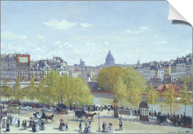 Купить и печать на заказ Картины на холсте Клод Моне Quai du Louvre