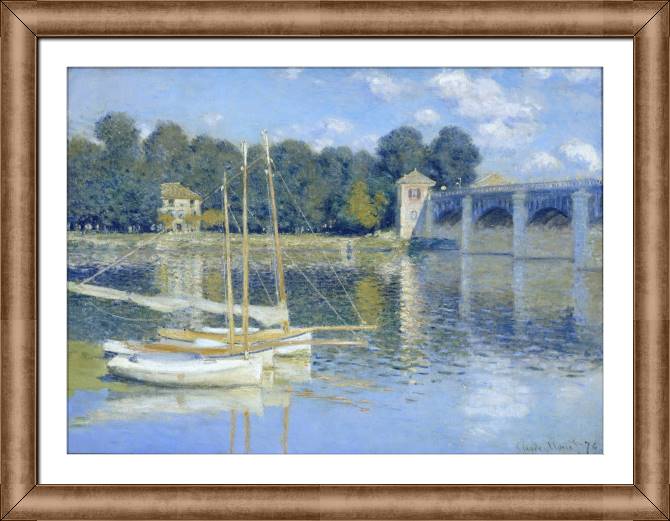 Картины в рамке, багете Claude Monet The Bridge at Argenteuil