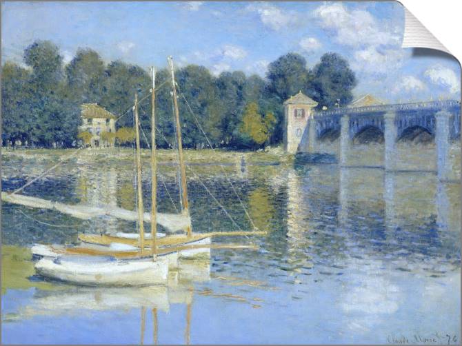 Купить и печать на заказ Картины на холсте Клод Моне The Bridge at Argenteuil