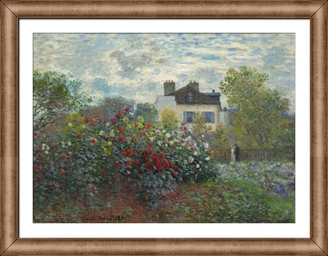 Картины в рамке, багете Claude Monet The Garden of Monet at Argenteuil