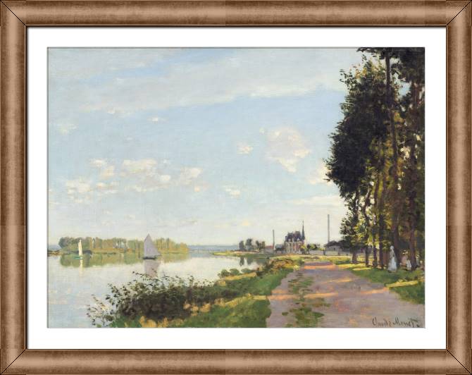 Картины в рамке, багете Claude Monet The Promenade at Argenteui