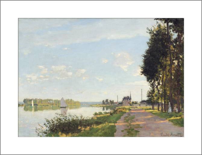 Купить и печать на заказ Картины, фото с паспарту Клод Моне The Promenade at Argenteui