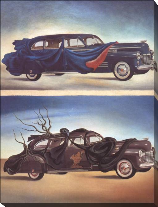 Paintings on canvas Salvador Dali Car Clothing