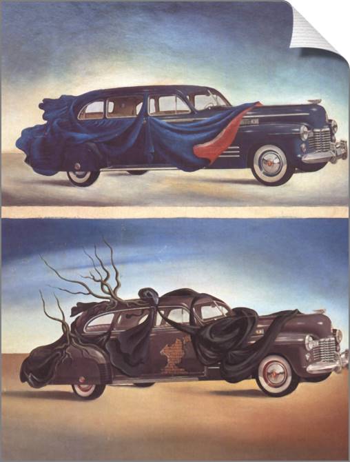 Купить и печать на заказ Картины на холсте Сальвадор Дали Car Clothing