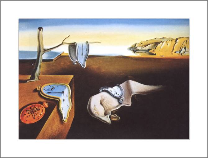 Купить и печать на заказ Картины, фото с паспарту Сальвадор Дали Persistence Of Memory