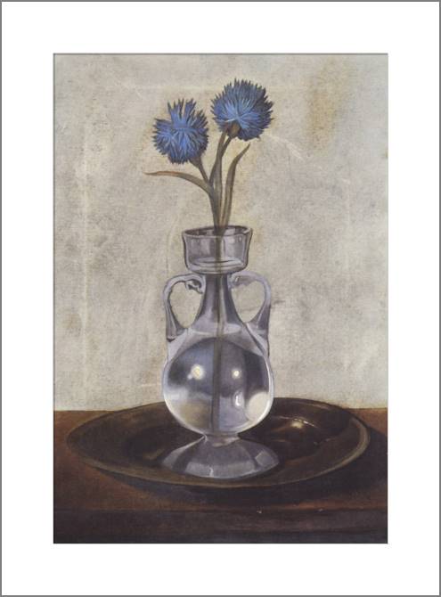 Купить и печать на заказ Картины, фото с паспарту Сальвадор Дали The Vase Of Cornflowers