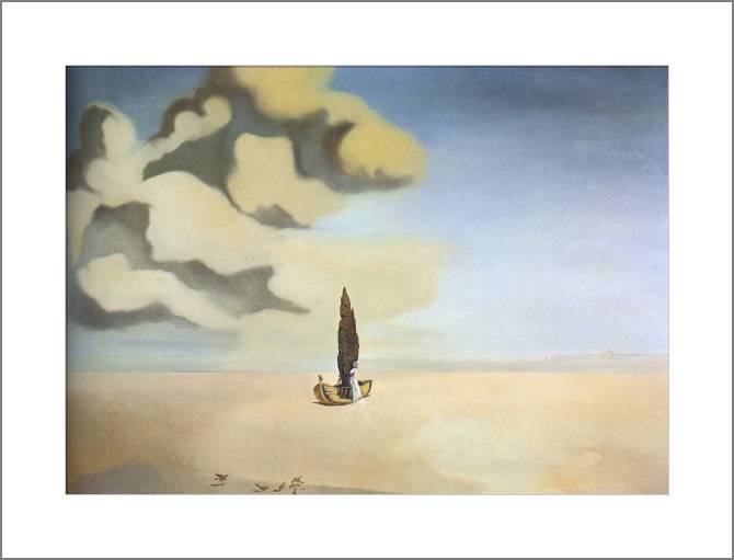 Купить и печать на заказ Картины, фото с паспарту Сальвадор Дали Apparition of My Cousin Carolineta on the Beach at Rosas