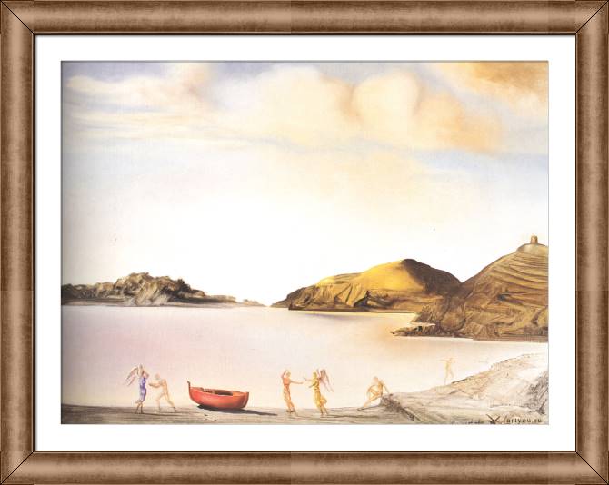 Картины в рамке, багете Salvador Dali Port Lligat At Sunset