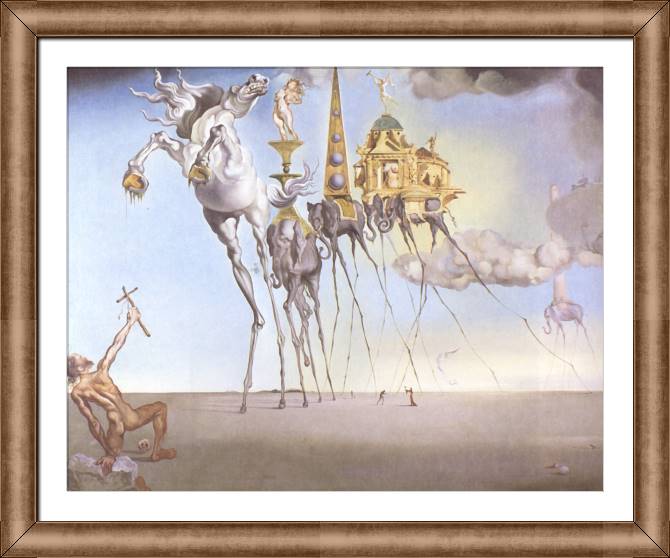 Картины в рамке, багете Salvador Dali The Temptation of Saint Anthon