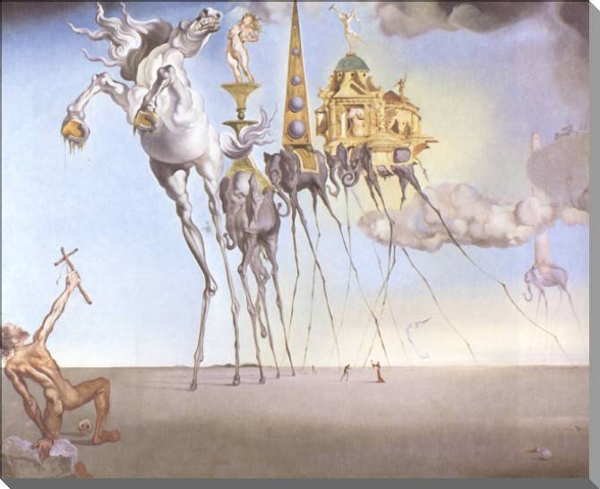 Купить и печать на заказ Картины на холсте Сальвадор Дали The Temptation of Saint Anthon