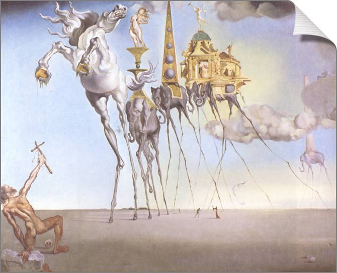 Картины на холсте Salvador Dali The Temptation of Saint Anthon
