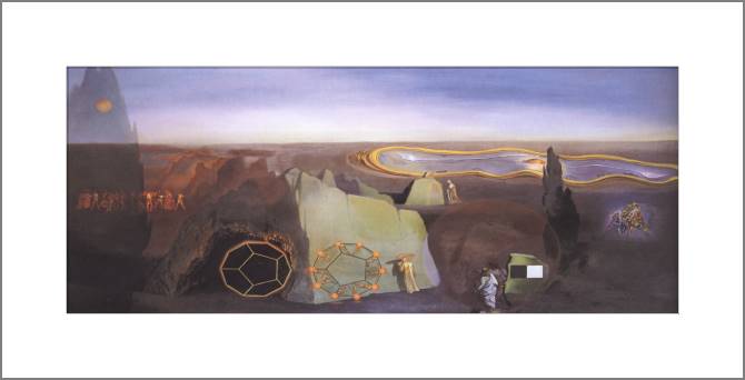 Купить и печать на заказ Картины, фото с паспарту Сальвадор Дали Searching for the Fourth Dimension