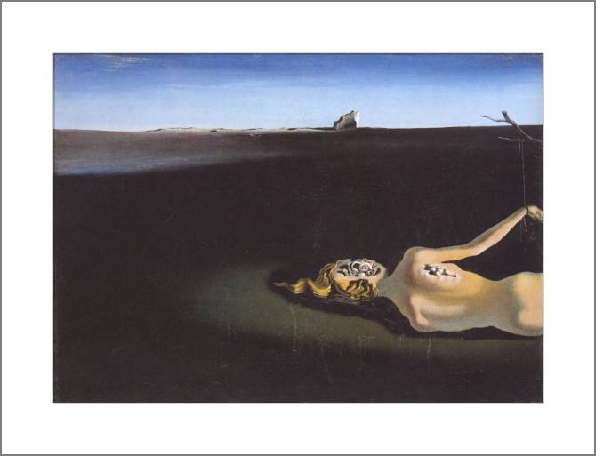 Купить и печать на заказ Картины, фото с паспарту Сальвадор Дали Woman Sleeping in a Landscape