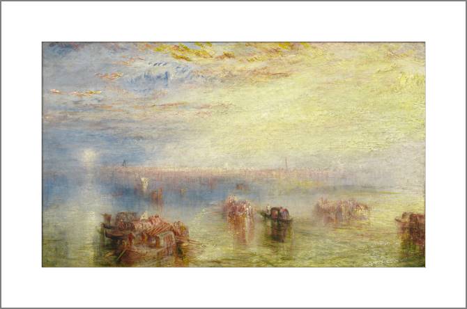 Купить и печать на заказ Картины, фото с паспарту Въезд в Венецию