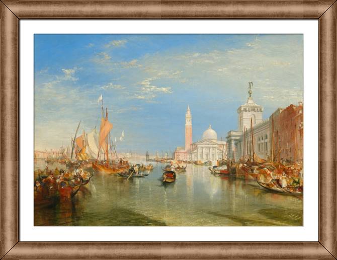 Купить и печать на заказ Репродукции картин Венеция. Догана и базилика Сан-Джорджо Маджоре