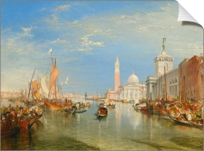 Купить и печать на заказ Картины на холсте Венеция. Догана и базилика Сан-Джорджо Маджоре