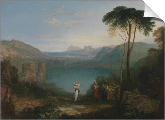 Купить и печать на заказ Картины на холсте Озеро Авернус — Эней и Кумская Сивилла