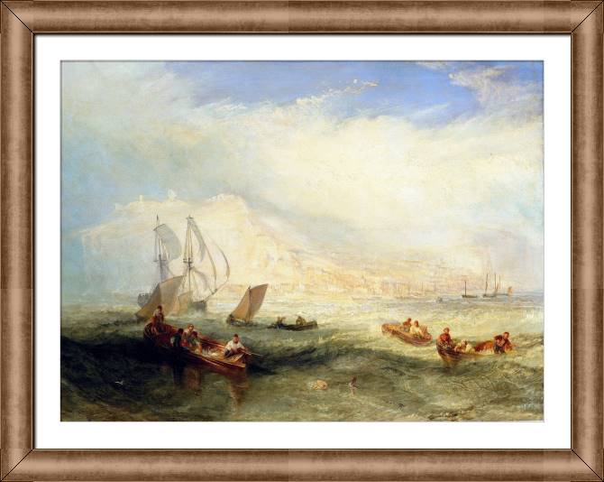 Картины в рамке, багете William Turner-Line Fishing Off Hastings