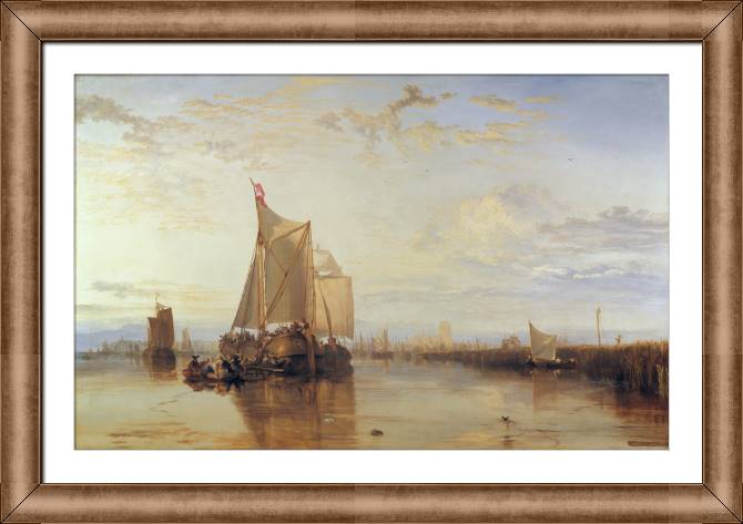 Framed and baguette paintings William Turner-The Dort Packet-Boat from Rotterdam Becalmed