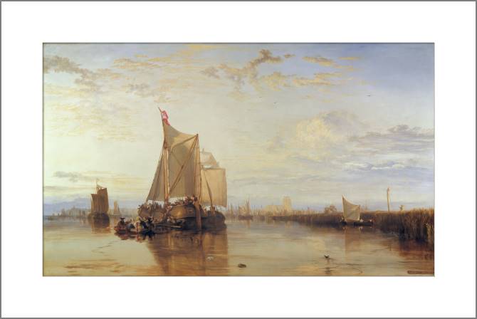 Купить и печать на заказ Картины, фото с паспарту Уильям Тёрнер The Dort Packet-Boat from Rotterdam Becalmed