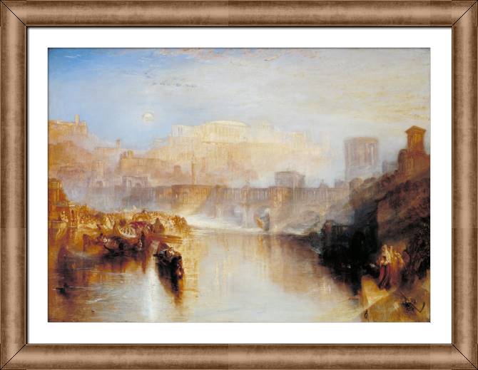 Framed and baguette paintings William Turner Ancient Rome; Agrippina Landing with the Ashes of Germanicus