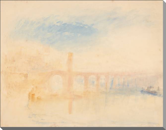 Купить и печать на заказ Картины на холсте Уильям Тёрнер The Moselle Bridge, Coblenz