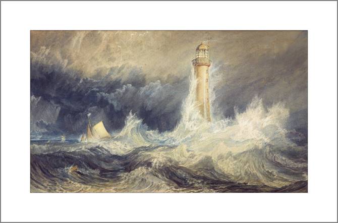 Купить и печать на заказ Картины, фото с паспарту Уильям Тёрнер Bell Rock Lighthous