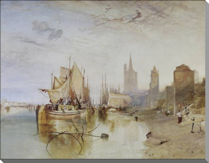 Paintings on canvas William Turner Cologne, The Arrival of a Packet-Boat, Evening