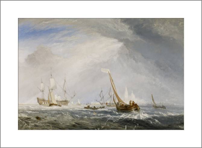 Купить и печать на заказ Картины, фото с паспарту Уильям Тёрнер Antwerp - Van Goyen Looking Out for a Subject