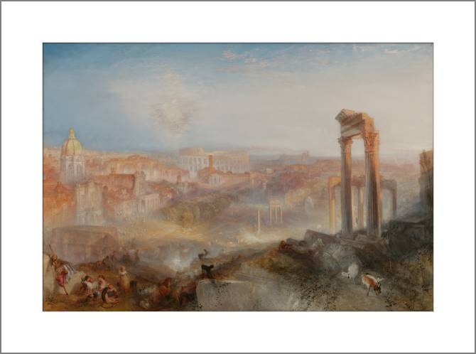 Купить и печать на заказ Картины, фото с паспарту Уильям Тёрнер Modern Rome - Campo Vaccino