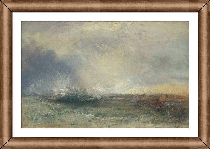 Картины в рамке, багете William Turner Stormy Sea Breaking on a Shore