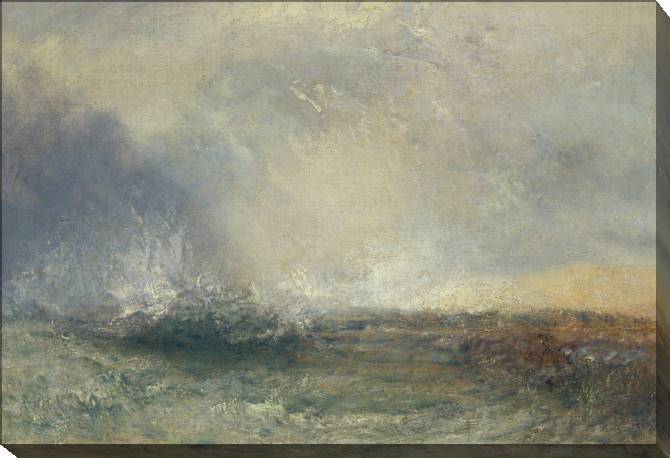 Paintings on canvas William Turner Stormy Sea Breaking on a Shore