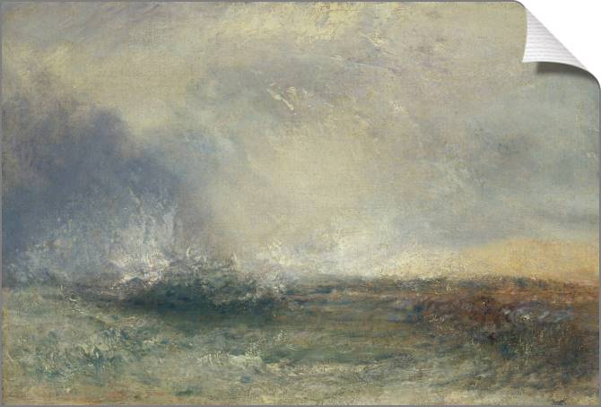 Paintings on canvas William Turner Stormy Sea Breaking on a Shore
