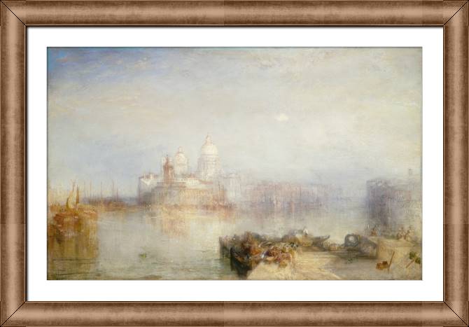 Картины в рамке, багете William Turner Venice, Dogano and Santa Maria della Salute