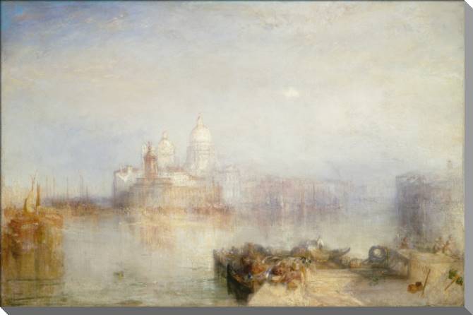 Купить и печать на заказ Картины на холсте Уильям Тёрнер Venice, Dogano and Santa Maria della Salute