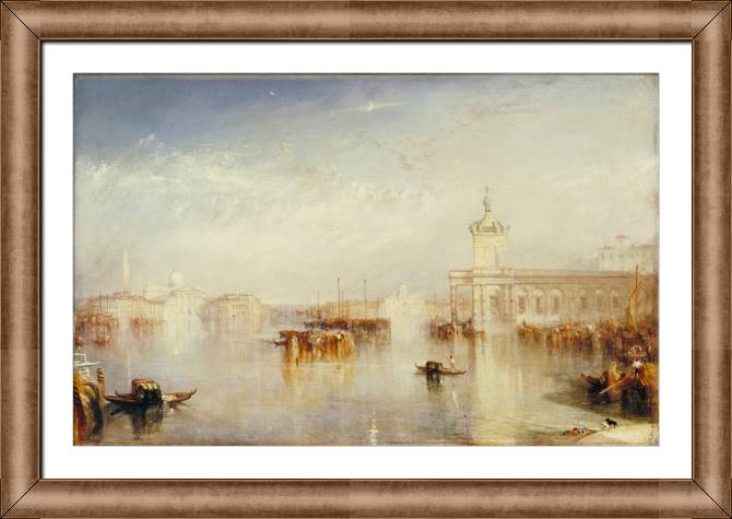 Картины в рамке, багете William Turner The Dogano, San Giorgio, Citella, from the Steps of the Europ