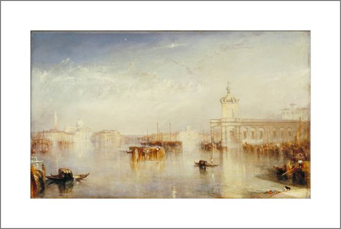 Купить и печать на заказ Картины, фото с паспарту Уильям Тёрнер The Dogano, San Giorgio, Citella, from the Steps of the Europ
