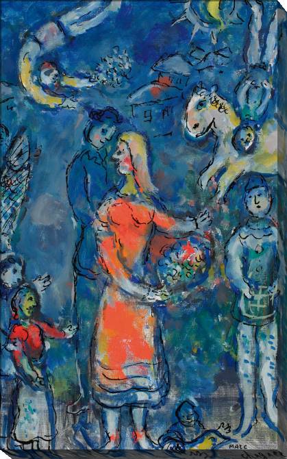 Картины на холсте Marc Chagall Autour Du Couple