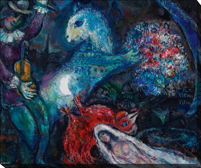 Картины на холсте Marc Chagall La Nuit Enchantee