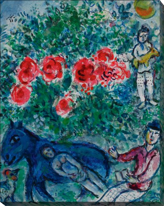 Paintings on canvas Marc Chagall L'ane Bleu