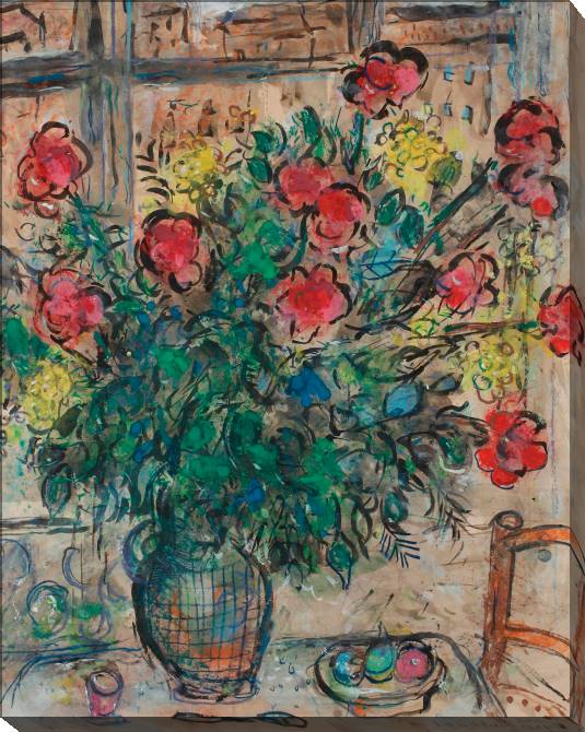 Картины на холсте Marc Chagall Le Bouquet Devant La Fenetre
