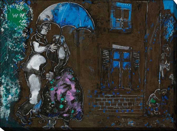 Картины на холсте Marc Chagall Couple Sous La Pluie