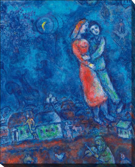 Картины на холсте Marc Chagall Les Amoureuxd